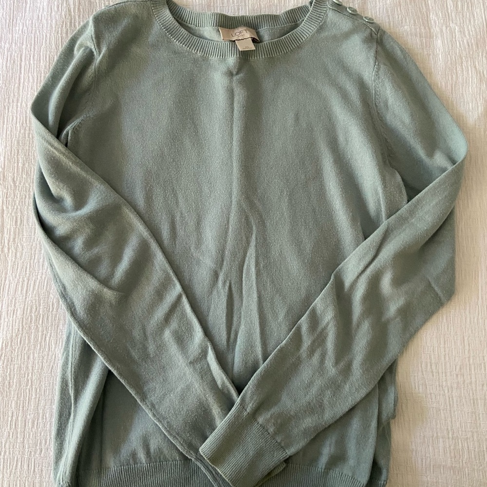 Loft mauve blue long sleeve shirt - size xs.